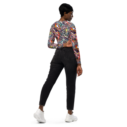 Long Sleeve Crop Top - Prismatic Reverie