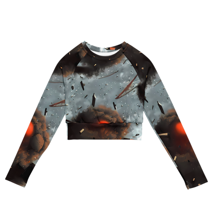 Long Sleeve Crop Top - Celestial Collision