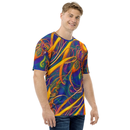 Men's Crew Neck T-Shirt - Luminous Whirl