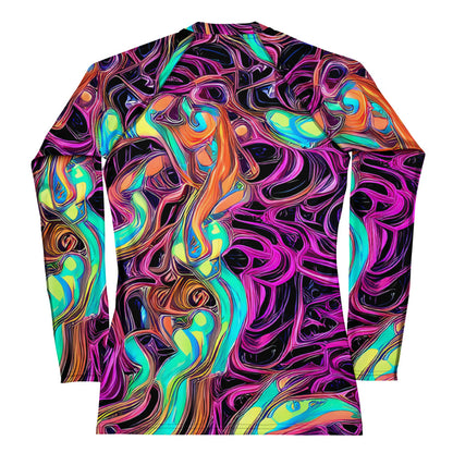 Women's Rash Guard - Neon Drizzle