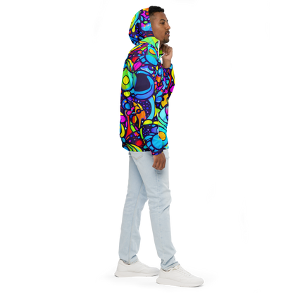 Men's Windbreaker - Neon Graffscape