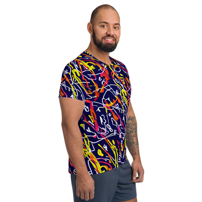 Men's Athletic T-Shirt - Neon Currents