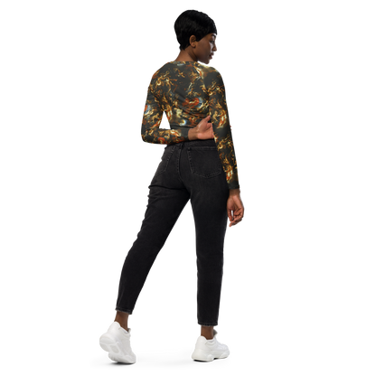 Long Sleeve Crop Top - Van Dyck Vortex