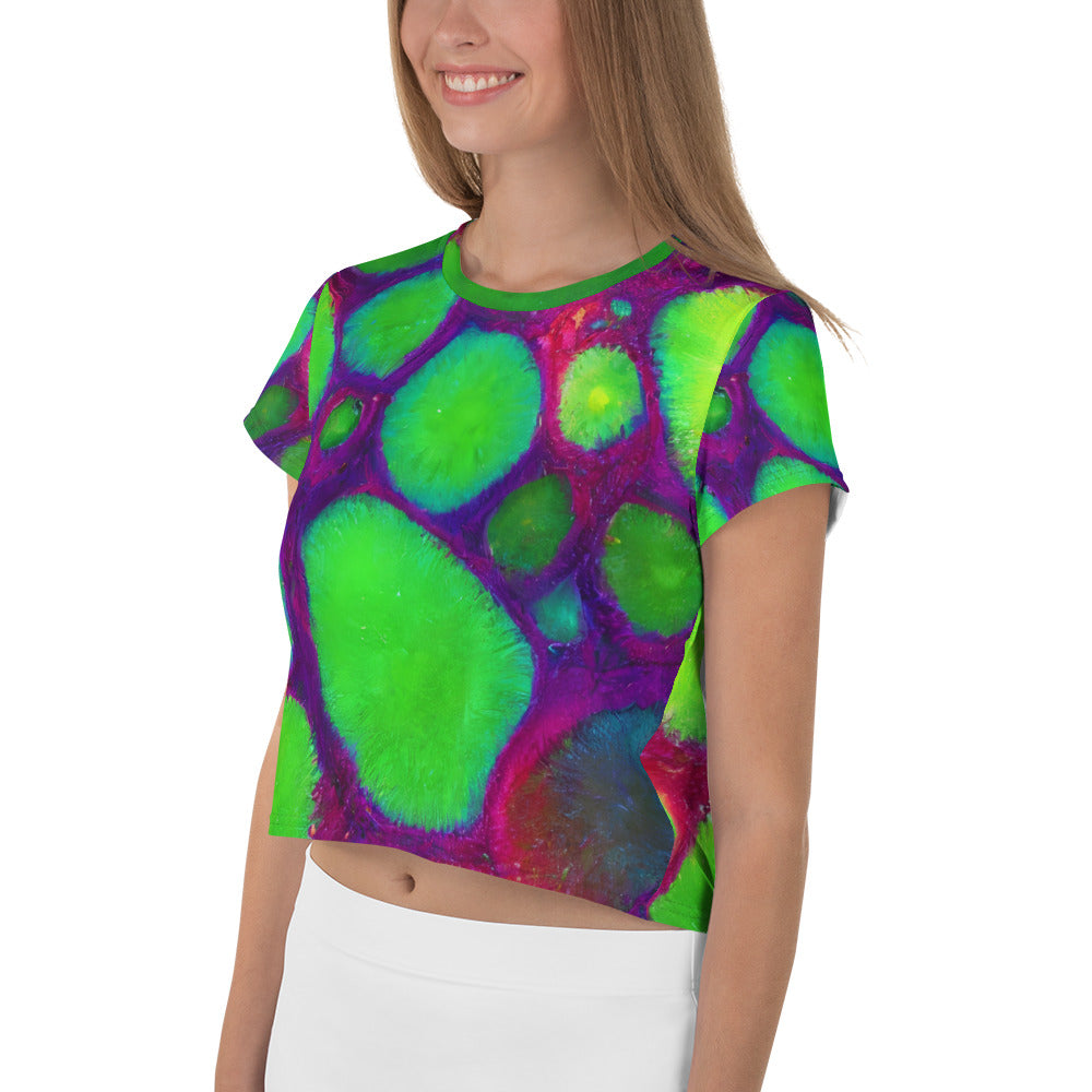 Women's Crop Tee - Acid Raindrops