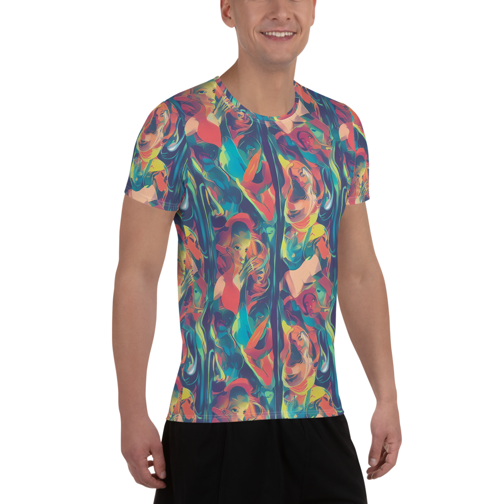 Men's Athletic T-Shirt - Neon Aurora