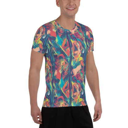 Men's Athletic T-Shirt - Neon Aurora