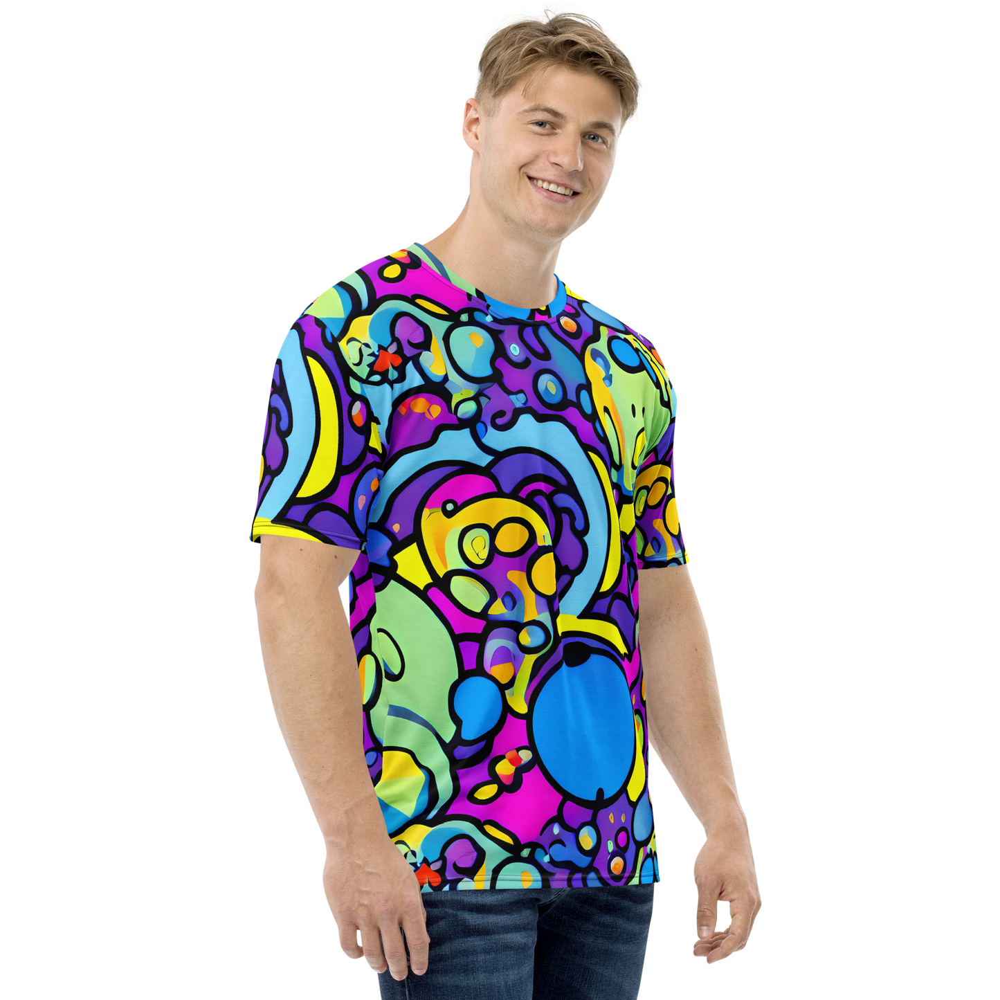 Men's Crew Neck T-Shirt - Radiant Lagoon