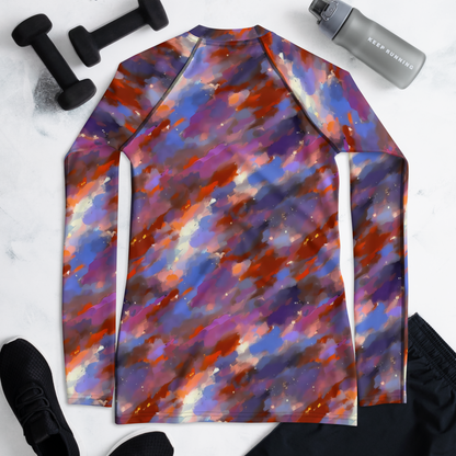 Women's Rash Guard - Celestial Brushstroke