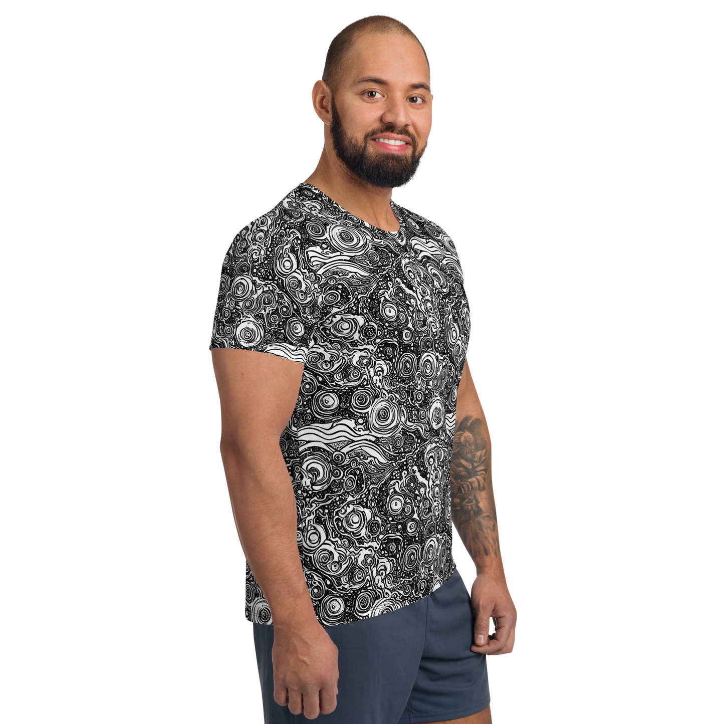 Men's Athletic T-Shirt - Swirling Stories