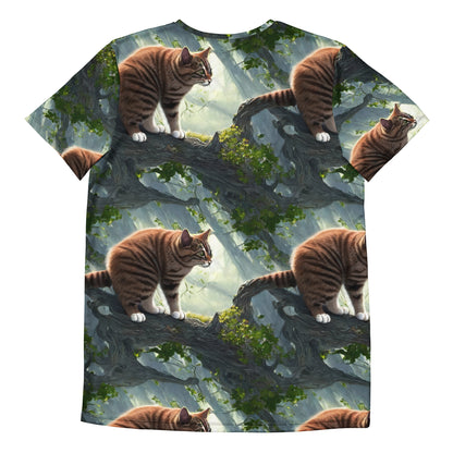 Men's Athletic T-Shirt - Whiskered Enigma
