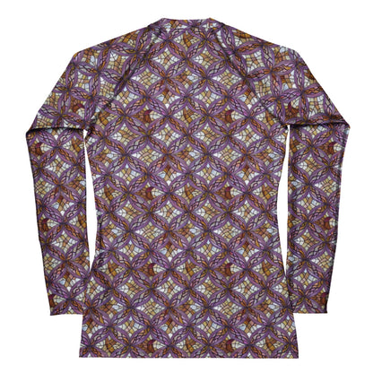 Women's Rash Guard - Stained Glass Whirl