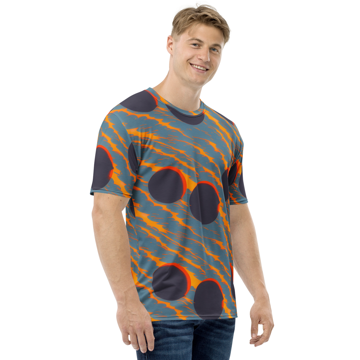 Men's Crew Neck T-Shirt - Flames of Gravity