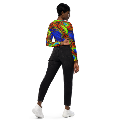 Long Sleeve Crop Top - Hodgkin's Blaze