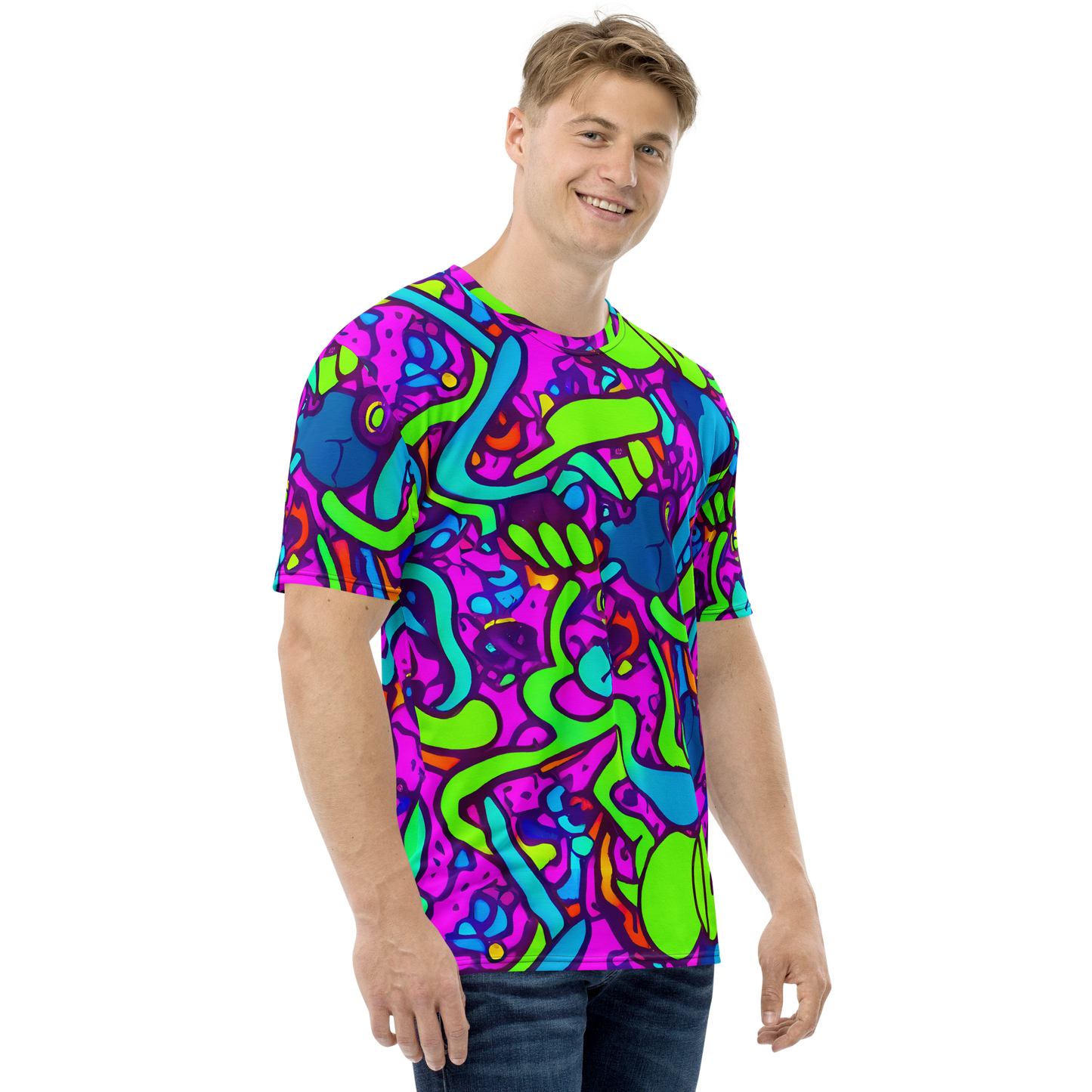 Men's Crew Neck T-Shirt - Funky Vortex