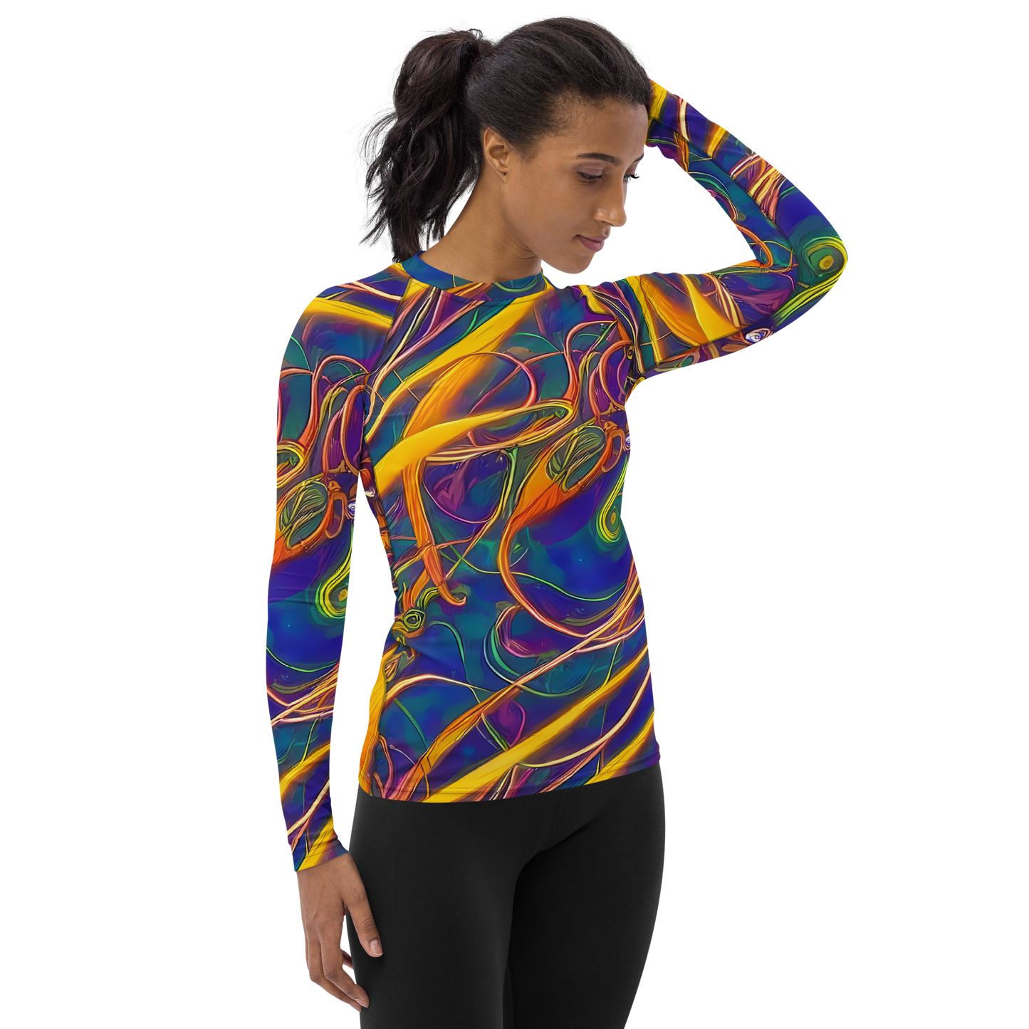 Women's Rash Guard - Luminous Whirl