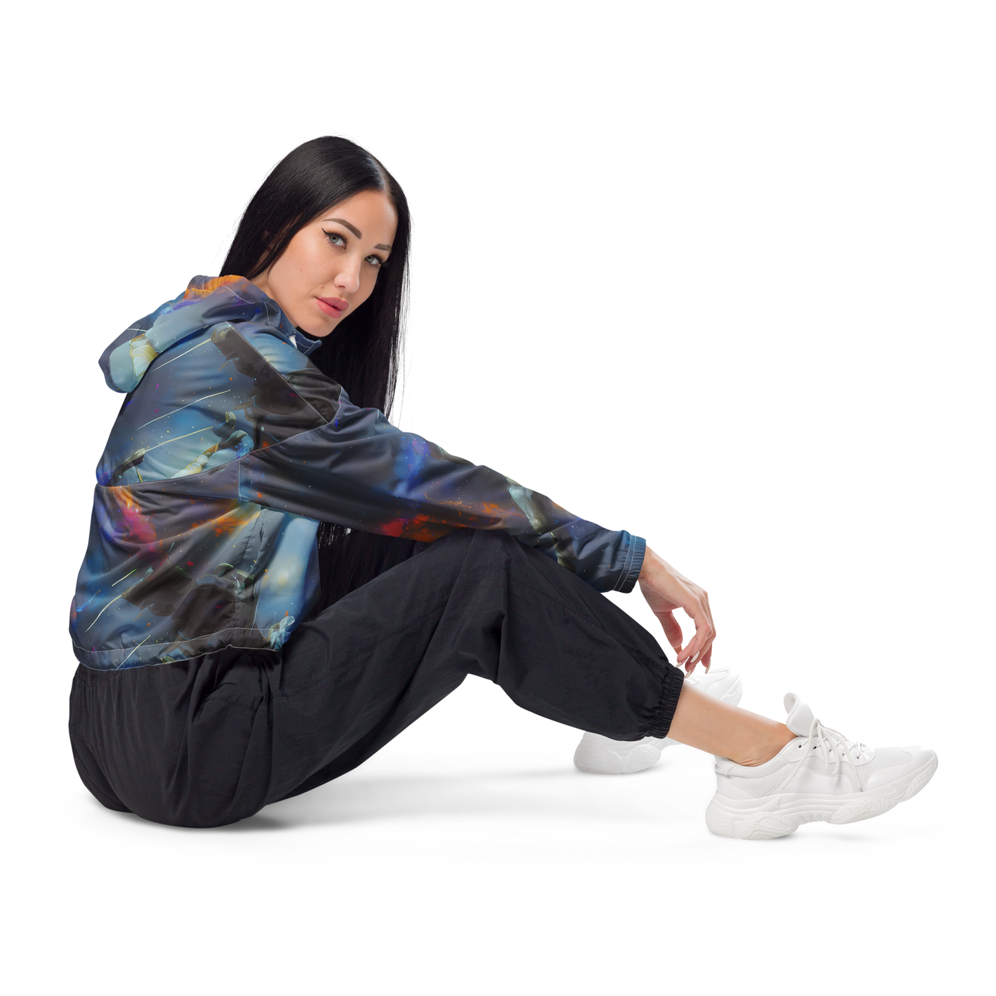 Women's Cropped Windbreaker - Gravity's Palette