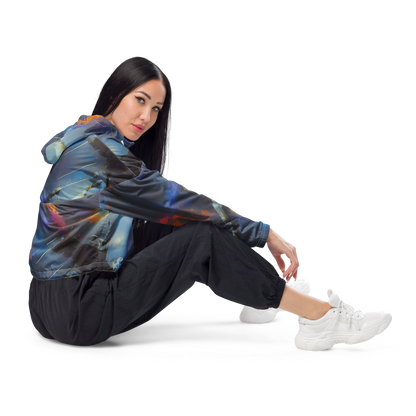 Women's Cropped Windbreaker - Gravity's Palette