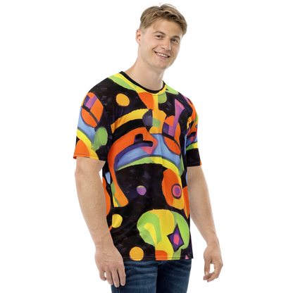 Men's Crew Neck T-Shirt - Neon Symphony