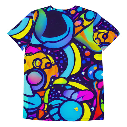 Men's Athletic T-Shirt - Neon Graffscape