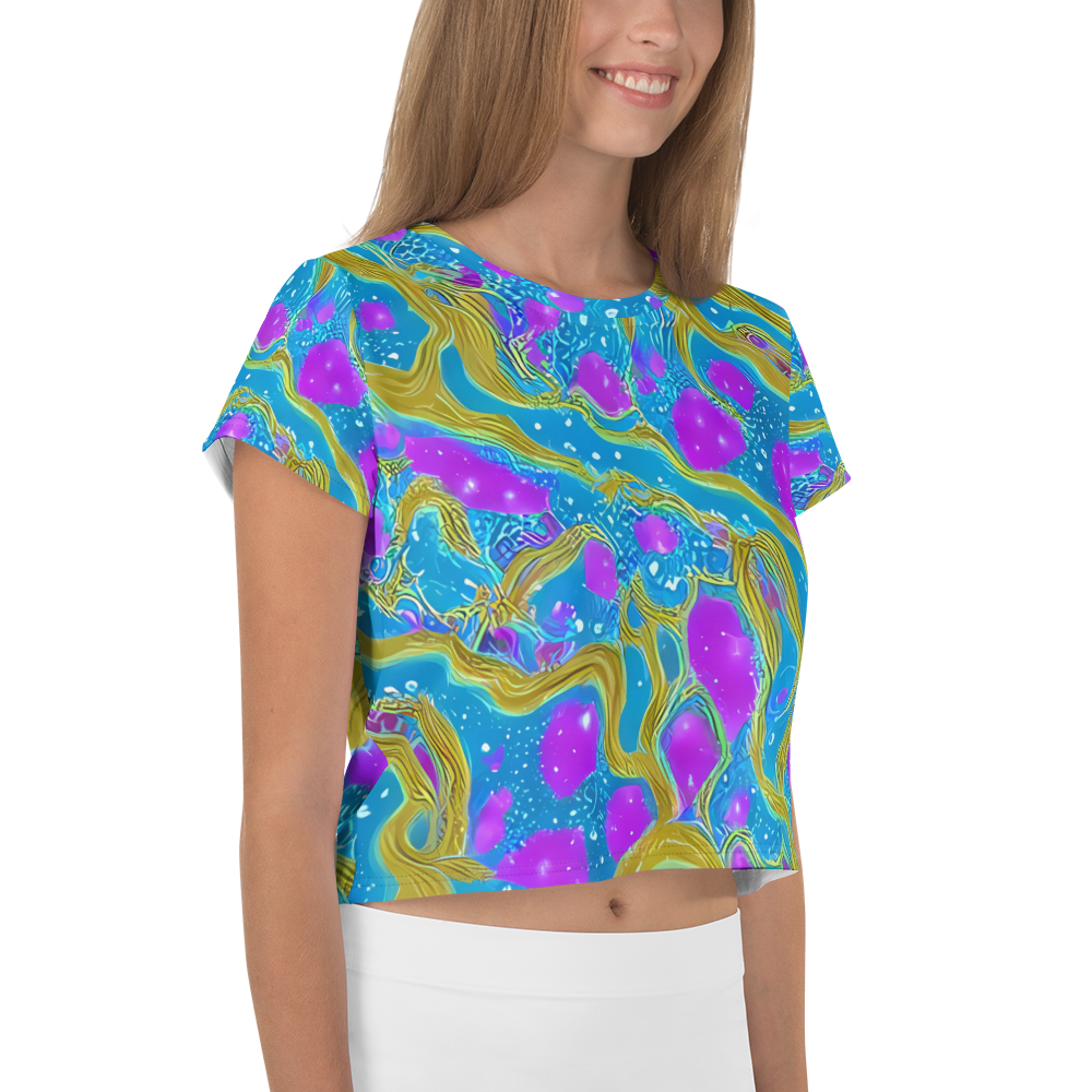 Women's Crop Tee - Mystic Waves