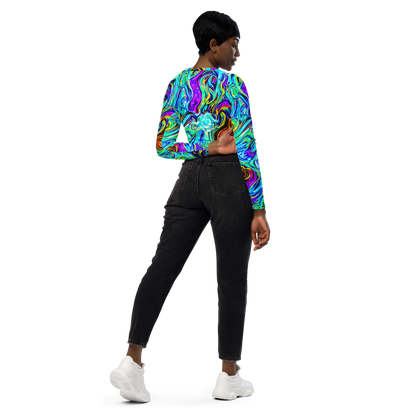 Long Sleeve Crop Top - Mystic Iridescence