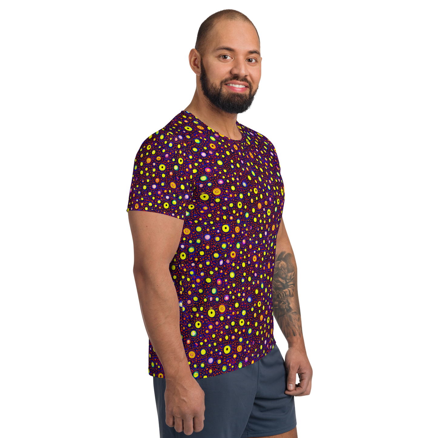 Men's Athletic T-Shirt - Cosmic Dotscape