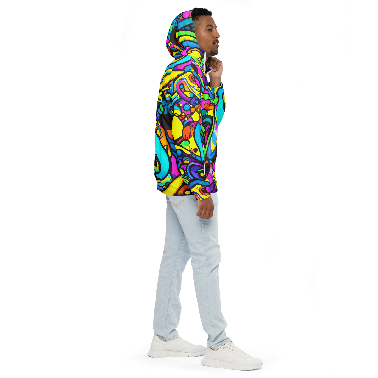 Men's Windbreaker - Kaleidoscopic Flow