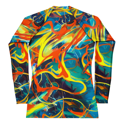 Women's Rash Guard - Brown Chaos