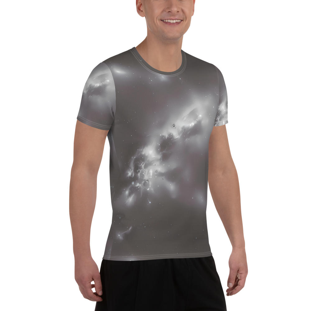 Men's Athletic T-Shirt - Silver Nebula