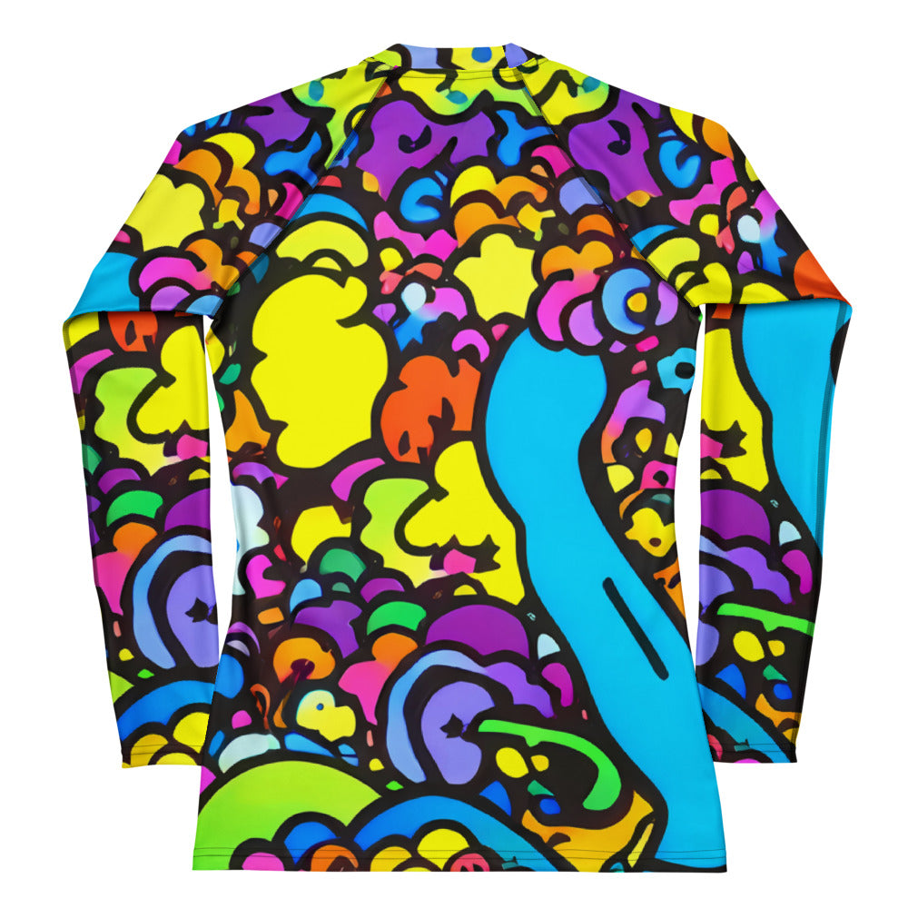 Women's Rash Guard - Kaleidoscope Garden