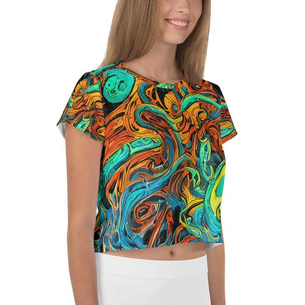 Women's Crop Tee - Flaming Mirage