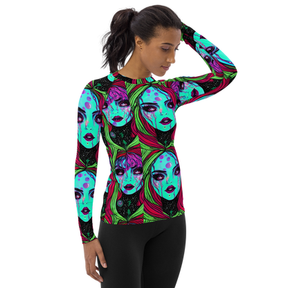 Women's Rash Guard - Luminous Nightfall