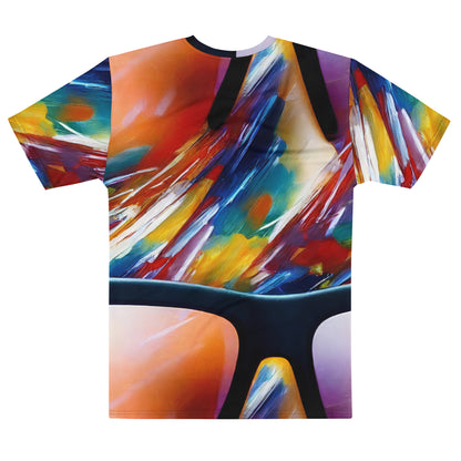 Men's Crew Neck T-Shirt - Brushstroke Symphony