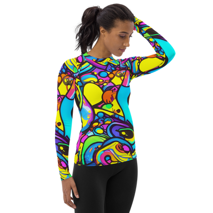 Women's Rash Guard - Kaleidoscopic Flow