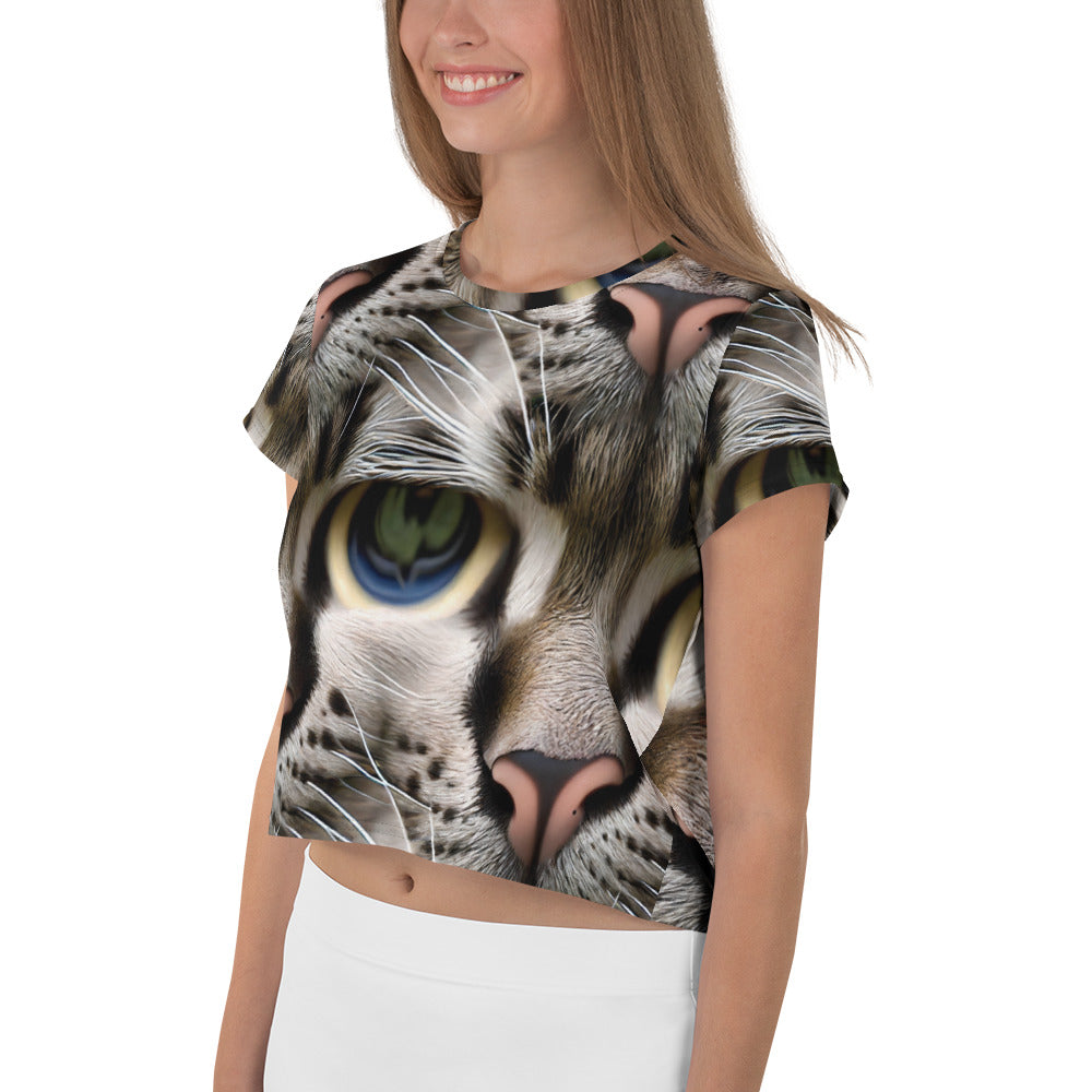 Crop Tee - Feline Mirage
