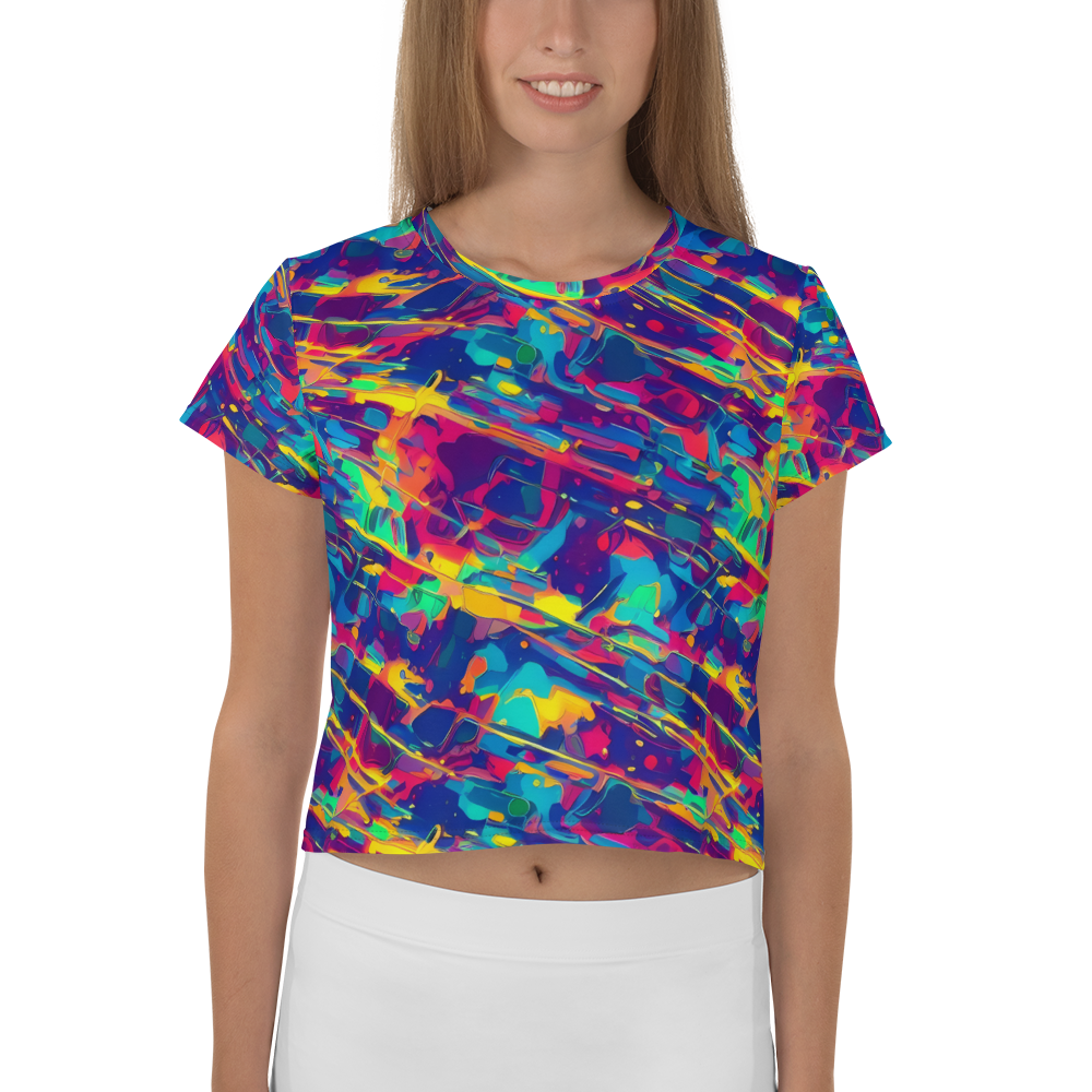 Women's Crop Tee - Spectrum Streaks