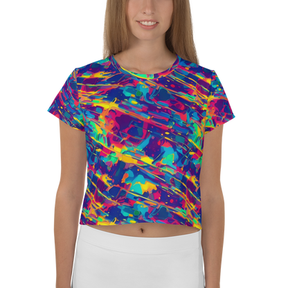 Women's Crop Tee - Spectrum Streaks