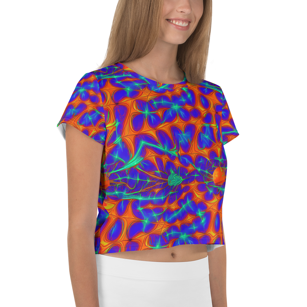 Women's Crop Tee - Nebula Tides