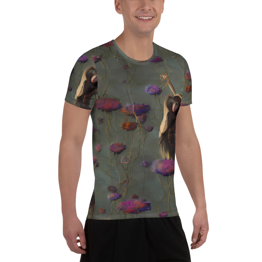 Men's Athletic T-Shirt - Ethereal Bloom