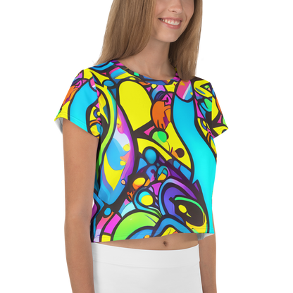 Women's Crop Tee - Kaleidoscopic Flow