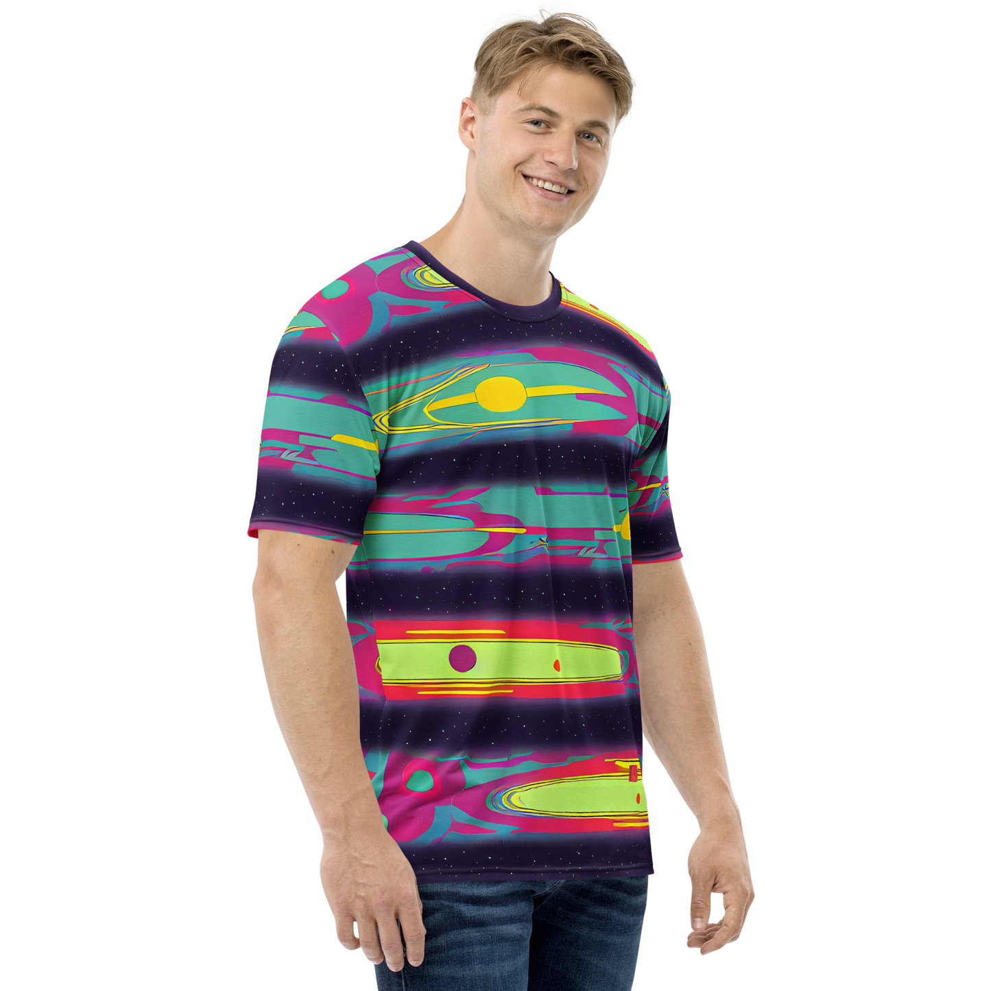 Men's Crew Neck T-Shirt - Astro Pop