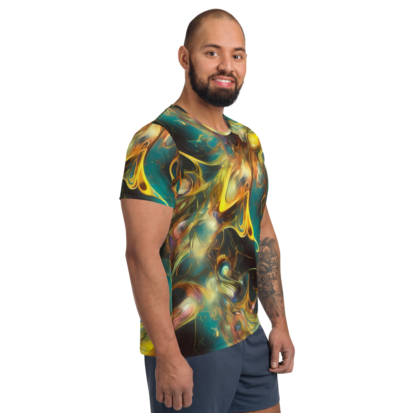 Men's Athletic T-Shirt - Elegant Whirl