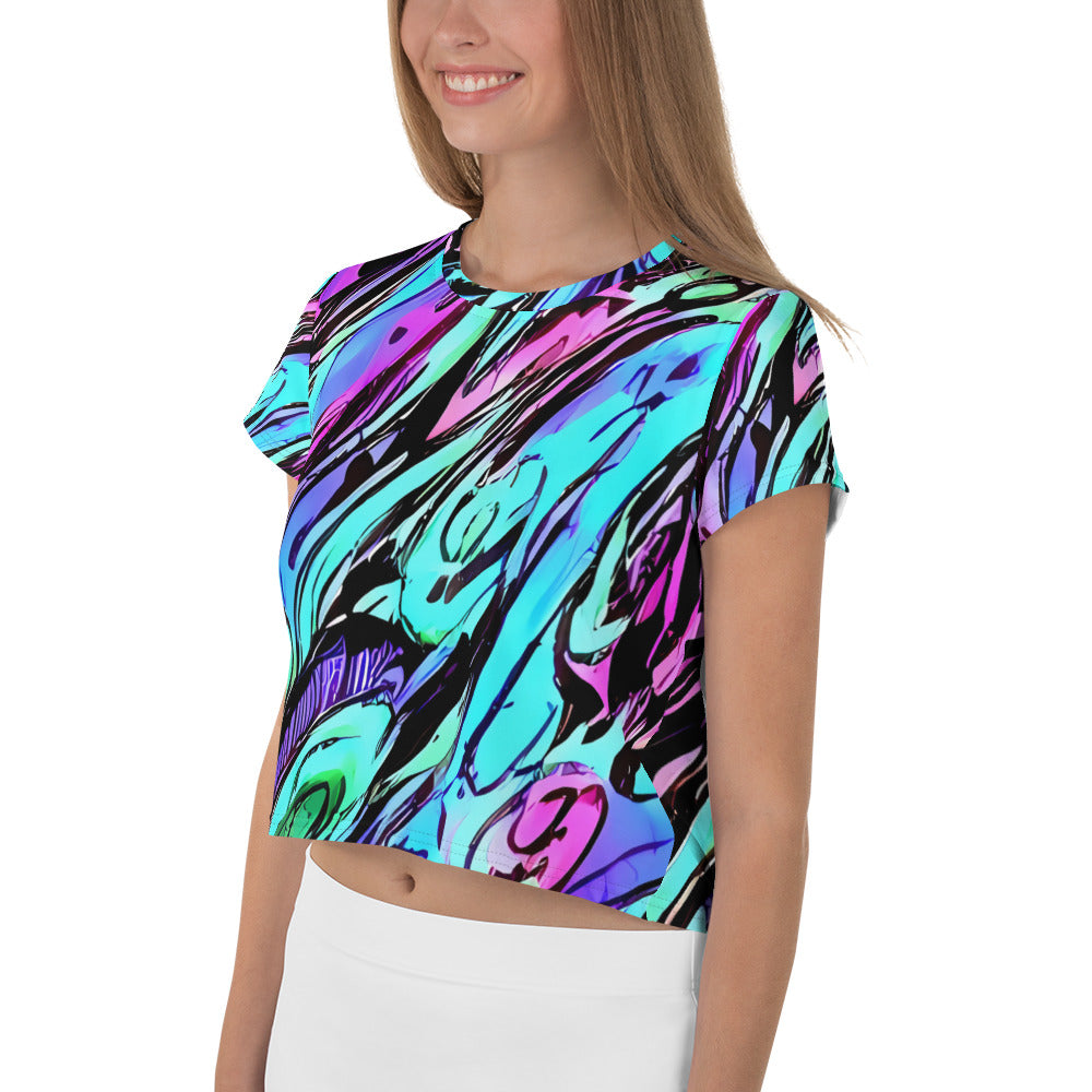 Women's Crop Tee - Gemstone Rush