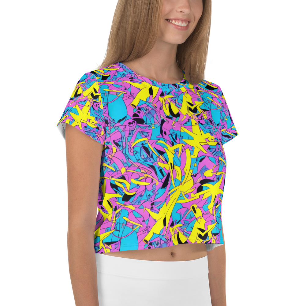 Women's Crop Tee - Neon Jive