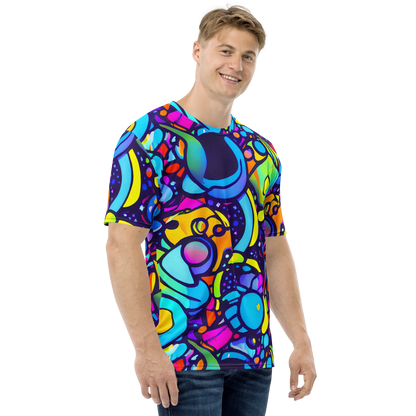 Men's Crew Neck T-Shirt - Neon Graffscape