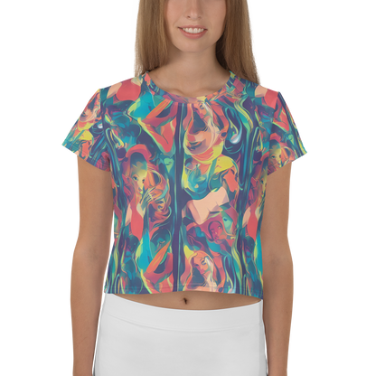 Women's Crop Tee - Neon Aurora