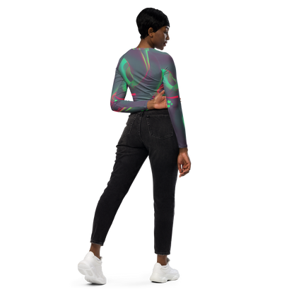 Long Sleeve Crop Top - Neon Whisper