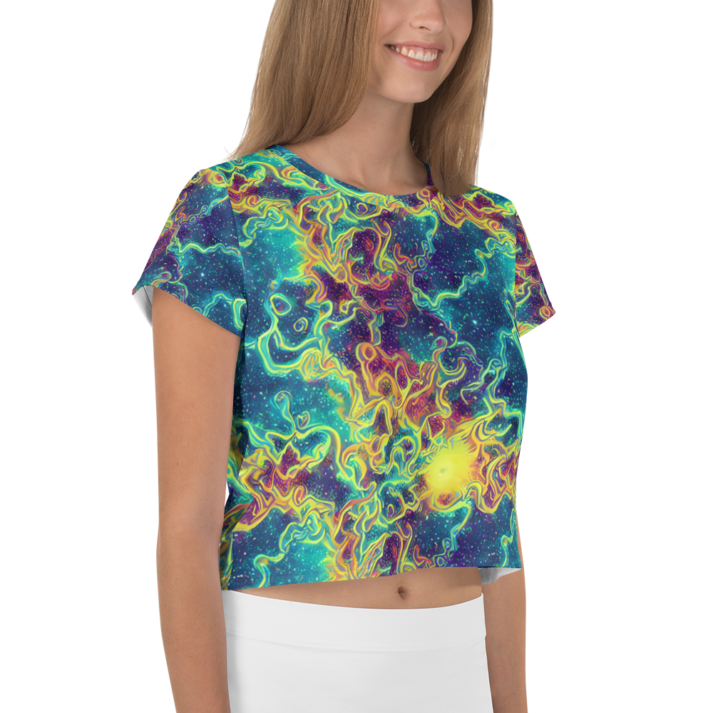 Women's Crop Tee - Echoed Pulses