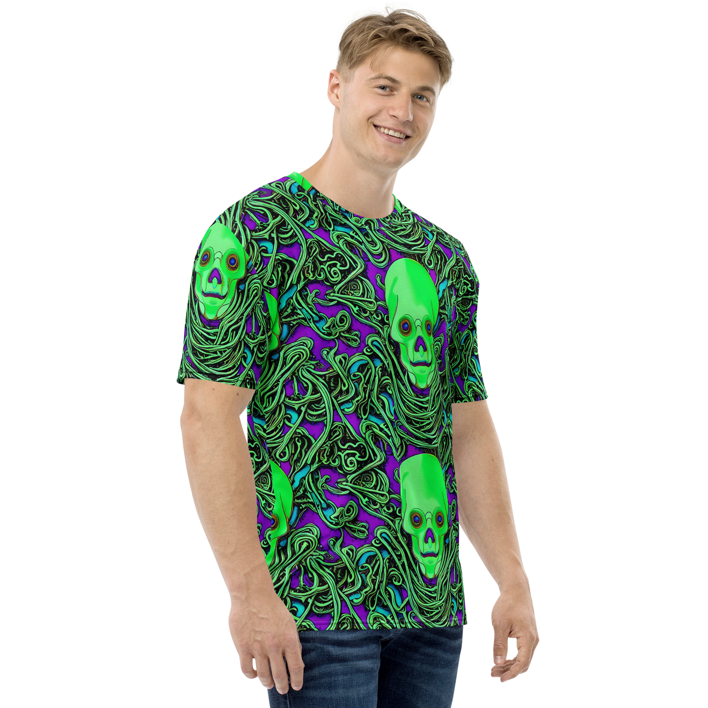 Men's Crew Neck T-Shirt - Ghostly Labyrinth