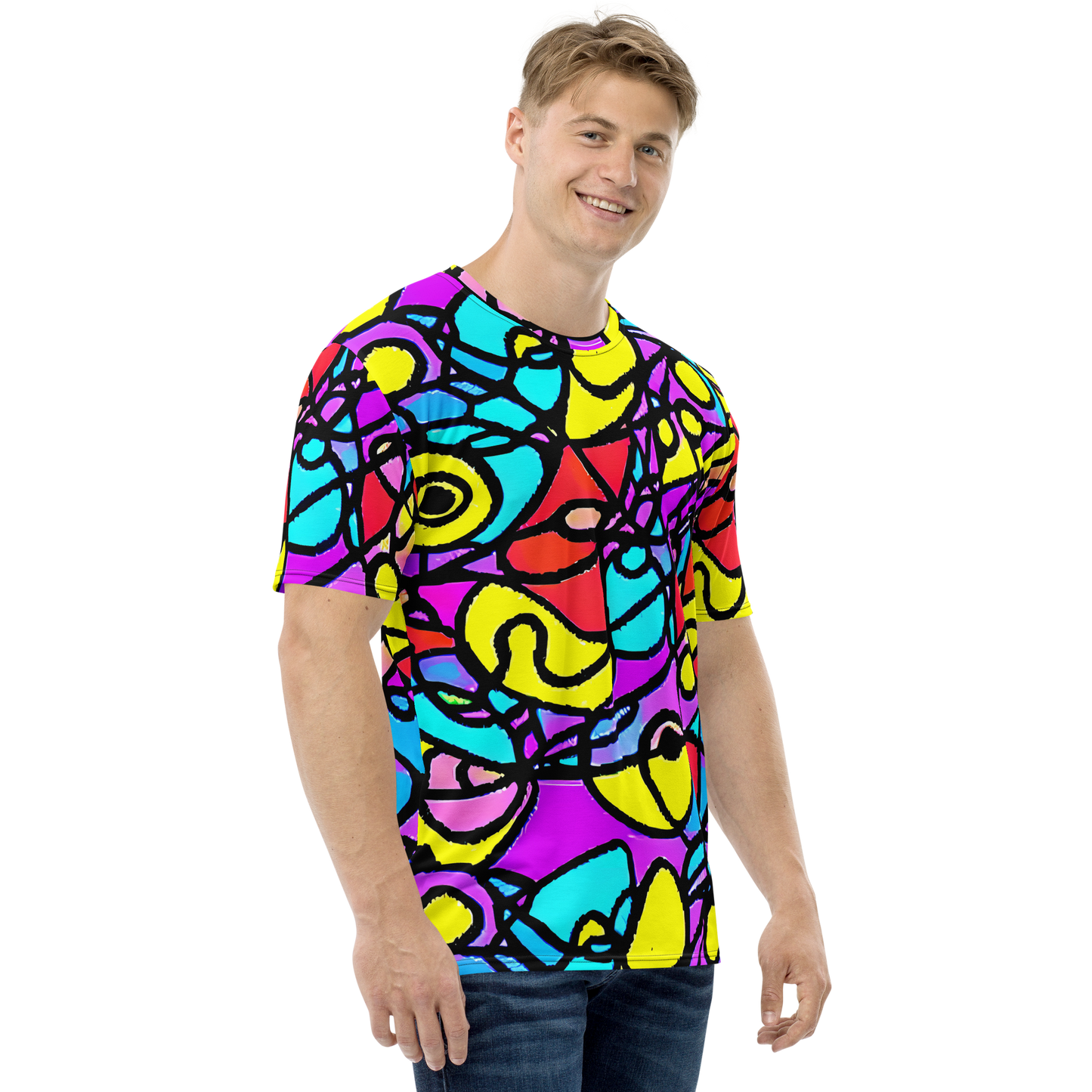 Men's Crew Neck T-Shirt - Radiant Chaos